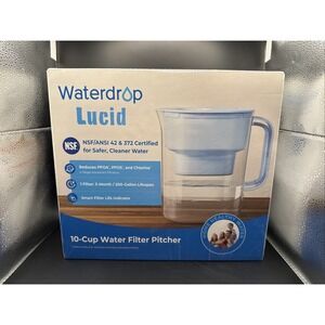 Waterdrop Water Filter Pitcher With‎ Filter, 200-gallon Long-life, 10-cup NEW